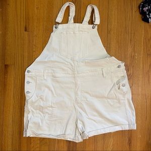 Old Navy Cream Overall Shorts